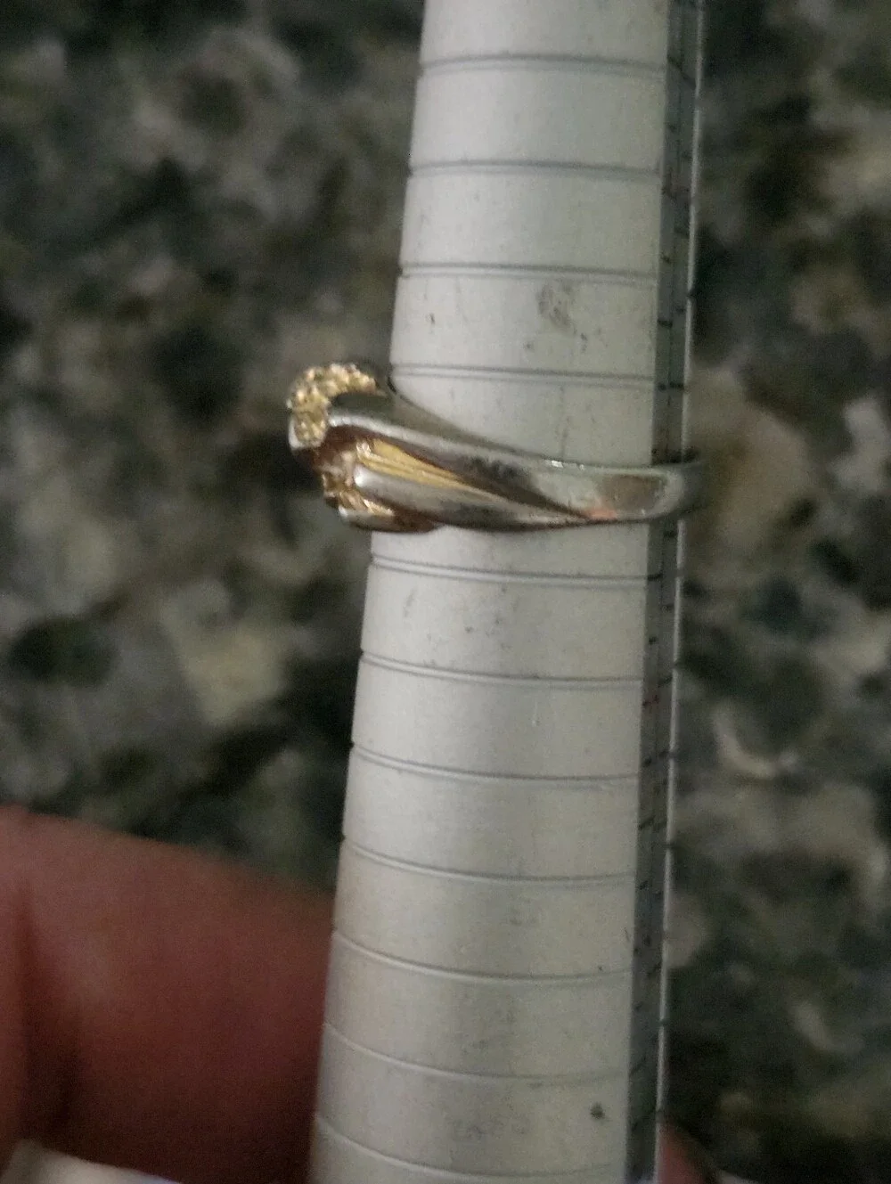 Two Tone Gold Nugget Ring Size 5